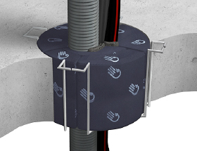 ケーブル・電線管小径貫通部 防火措置キット