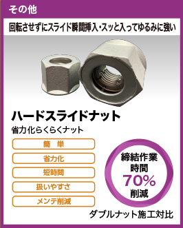ハードスライドナット